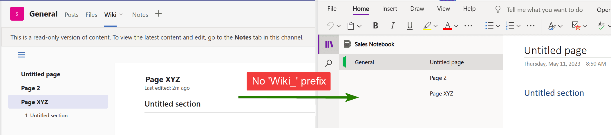 No prefix for General channel wiki