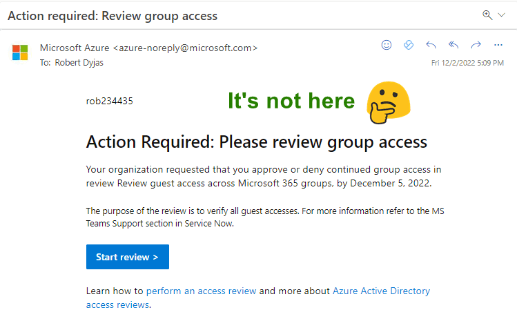 The email sent to reviewers doesn't contain the review description